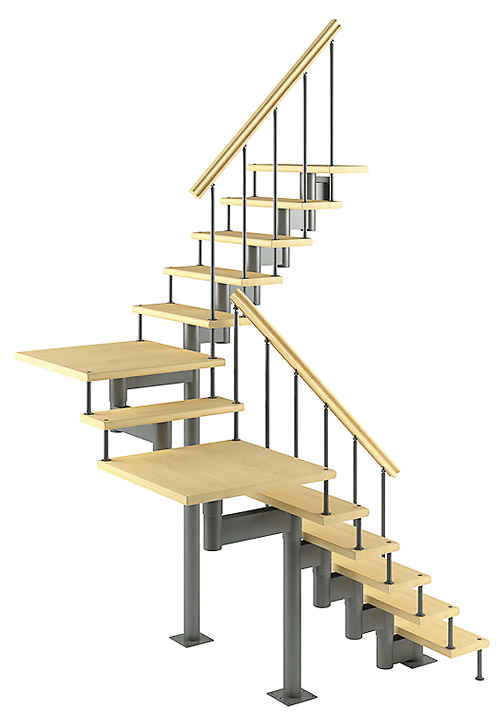 П-образные лестницы с поворотом на градусов в Cанкт-Петербурге – каталог, цены, фото