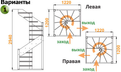 Лестница ЛС-1.2хМ