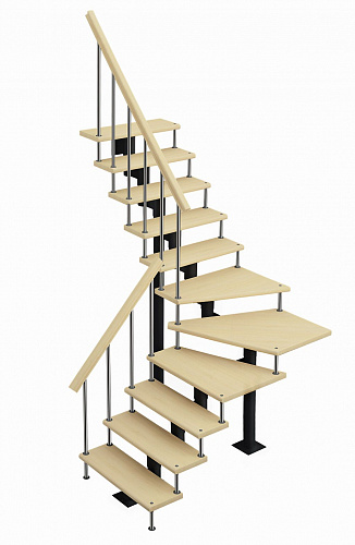 Модульная лестница Фаворит (с поворотом 90 градусов)