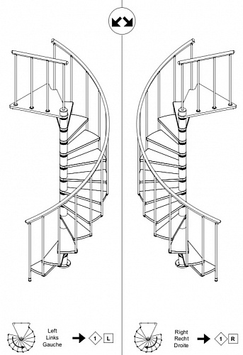 Винтовая лестница MONTREAL SLIM whit 120